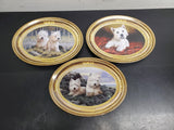 3 Franklin Mint West Highland White Terrier Heirloom Plates by Nigel Hemming