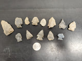 Collection of 13 Arrowheads and Primitive Tools-Very Collectible & Unique!