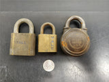 Antique/Vintage Collection Featuring 3 Yale Padlocks-No Keys Included