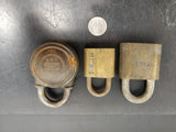 Antique/Vintage Collection Featuring 3 Yale Padlocks-No Keys Included