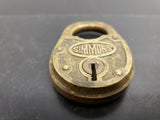 Antique/Vintage Gorgeous Simmons Brass Padlock-No Key Included