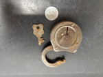 Vintage/Antique Keystone Antique Small F Padlock Lock with Key-Works Wonderfully