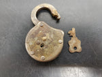 Vintage/Antique Keystone Antique Small F Padlock Lock with Key-Works Wonderfully