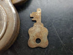 Vintage/Antique Keystone Antique Small F Padlock Lock with Key-Works Wonderfully