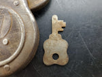 Vintage/Antique Keystone Antique Small F Padlock Lock with Key-Works Wonderfully