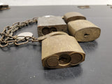 Vintage/Antique Lot of 3 US padlocks & 1 American series 200 Hardened padlock