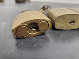 Vintage/Antique Lot of 3 US padlocks & 1 American series 200 Hardened padlock