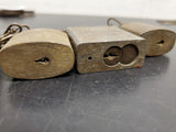 Vintage/Antique Lot of 3 US padlocks & 1 American series 200 Hardened padlock