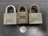 Vintage Lot of 3 Padlocks-Taylor, Segal and Chicago Lock Co.-Keys not included.