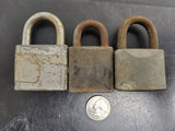 Vintage Lot of 3 Padlocks-Taylor, Segal and Chicago Lock Co.-Keys not included.