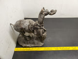 Cowboy Riding Bronco in Rodeo Plaster Sculpture-Wonderful for Desktop!!