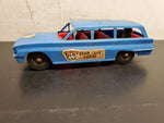 Vtg Processed Plastic Aurora Bear Lake Lodge Blue Toy Car Station Wago 1961 Olds