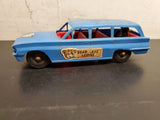 Vtg Processed Plastic Aurora Bear Lake Lodge Blue Toy Car Station Wago 1961 Olds