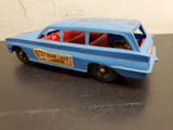 Vtg Processed Plastic Aurora Bear Lake Lodge Blue Toy Car Station Wago 1961 Olds