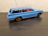 Vtg Processed Plastic Aurora Bear Lake Lodge Blue Toy Car Station Wago 1961 Olds
