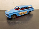 Vtg Processed Plastic Aurora Bear Lake Lodge Blue Toy Car Station Wago 1961 Olds