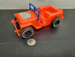 Vintage Amloid Toy Plastic Jeep Model Truck Red 7.5 inches