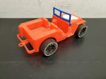 Vintage Amloid Toy Plastic Jeep Model Truck Red 7.5 inches