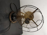 Vtg Western Electric Brass Blade Oscillating Electric Fan 13"- 6304-3 Speed VF!!