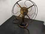 Vtg Western Electric Brass Blade Oscillating Electric Fan 13"- 6304-3 Speed VF!!