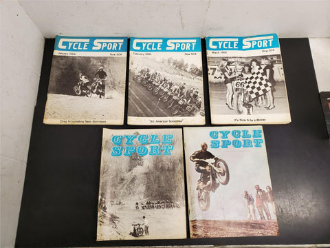 5 Vtg Cycle Sport Magazines 1966 Japanese Motocross Portuguese Racing-Mega Rare