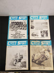 4 Vtg Cycle Sport Magazines From 1965-Daytona Laconia Old Scramblers Trophy Time