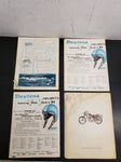 4 Vtg Cycle Sport Magazines From 1965-Daytona Laconia Old Scramblers Trophy Time