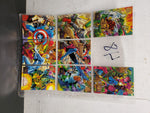 8 Marvel Blood Ties Cards From 1994 Featuring Capt. America, War Machine & Beast