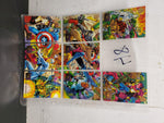 8 Marvel Blood Ties Cards From 1994 Featuring Capt. America, War Machine & Beast
