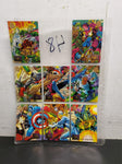 8 Marvel Blood Ties Cards From 1994 Featuring Capt. America, War Machine & Beast