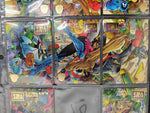 8 Marvel Blood Ties Cards From 1994 Featuring Capt. America, War Machine & Beast