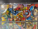 8 Marvel Blood Ties Cards From 1994 Featuring Capt. America, War Machine & Beast