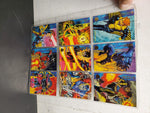9 Marvel '94 Super Heroes/Villains Cards Feat. Deadpool, Colossus,Banshee, Cable