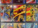 9 Marvel '94 Super Heroes/Villains Cards Feat. Deadpool, Colossus,Banshee, Cable