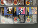 9 Marvel '94 Super Heroes/Villains Cards Feat. Deadpool, Colossus,Banshee, Cable