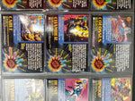 9 Marvel '94 Super Heroes/Villains Cards Feat. Deadpool, Colossus,Banshee, Cable