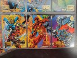 Pair of '94 Marvel Universe Crash & Burn Cards (73-81) Nova-Iron Man-Hulk-Venom-