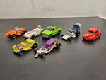 Vtg Hot Wheels Collection 7 Cars Feat. Sir Rodney Roadster 1973 & Surf Crate '99