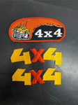 3 Vintage 4 X 4 Patches Sew On Embroidered Patch T shirt Jacket Vest Patch