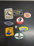 8 Vtg Tire Company Patches-Good Year Eagle-Armstrong-Bandag-Remington-General