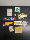 9 Vtg Automobilia Patches-Wynn's, Kelly Springfield, Monroe-Max, Fram, Getty