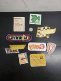 9 Vtg Automobilia Patches-Wynn's, Kelly Springfield, Monroe-Max, Fram, Getty