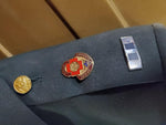 Vtg Vietnam Era Army Uniform Including Pants, Belt, Service Cap, Pins & Patches