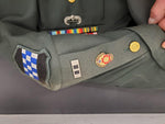 Vtg Vietnam Era Army Uniform Including Pants, Belt, Service Cap, Pins & Patches
