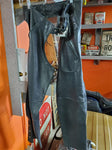 Men's Large Black Genuine Leather Knievel 1 Cycles Motorcycle Riding Chaps-New!