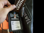 Men's Large Black Genuine Leather Knievel 1 Cycles Motorcycle Riding Chaps-New!