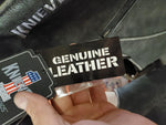 Men's Medium Black Genuine Leather Knievel 1 Cycles Motorcycle Riding Chaps-New!