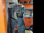 Men's Medium Black Genuine Leather Knievel 1 Cycles Motorcycle Riding Chaps-New!