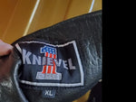 Men's XL Black Genuine Leather Knievel 1 Cycles Motorcycle Riding Chaps-BrandNew