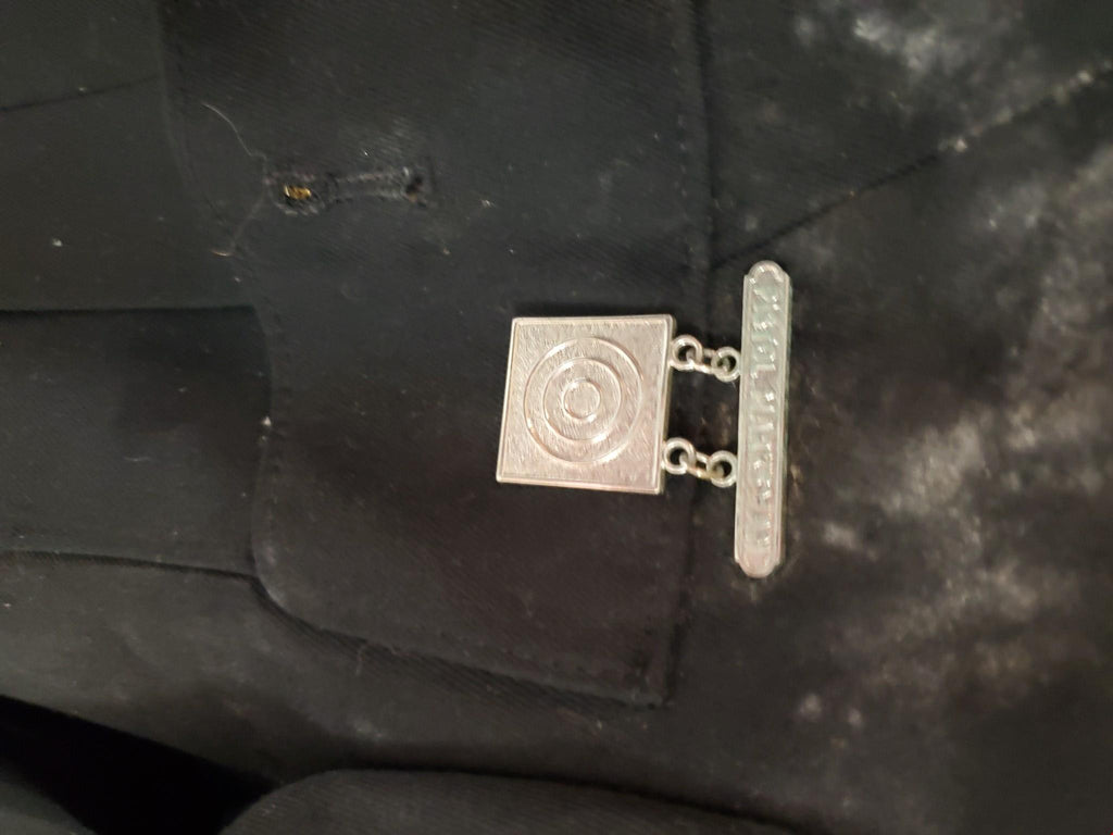 Vintage USMC Dress Blues Jacket-Pistol Marksman Qualification Badge-Si   cyclewarehouse.online